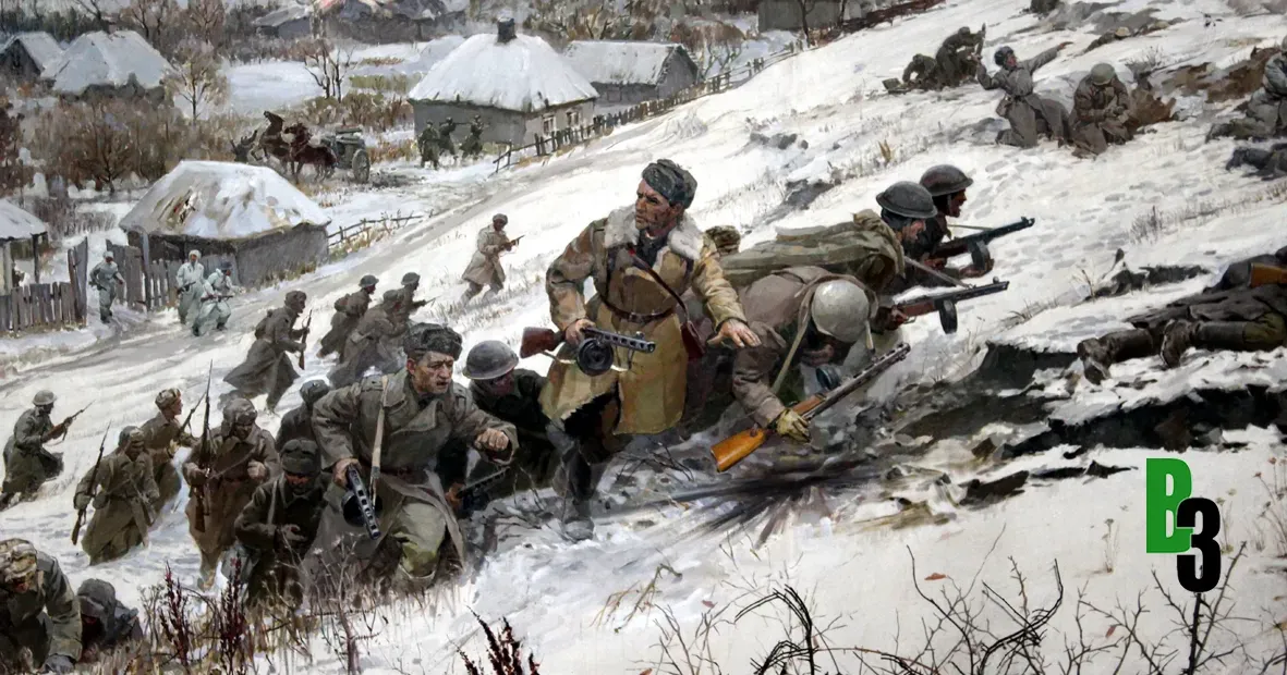 Фрагмент діорами «Бій в селі Соколове 8 березня 1943 року». Фото - Тетяна Логвіна У Соколовому Зміївської громади відзначили 80-ті роковини з дня спільного бою радянських і чехословацьких воїнів під час Третьої битви за Харків
